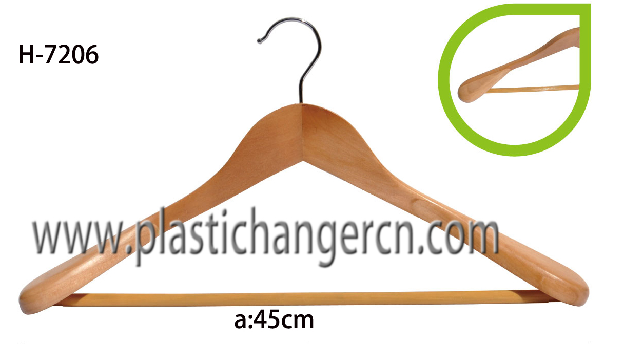 7206 wood dress hanger