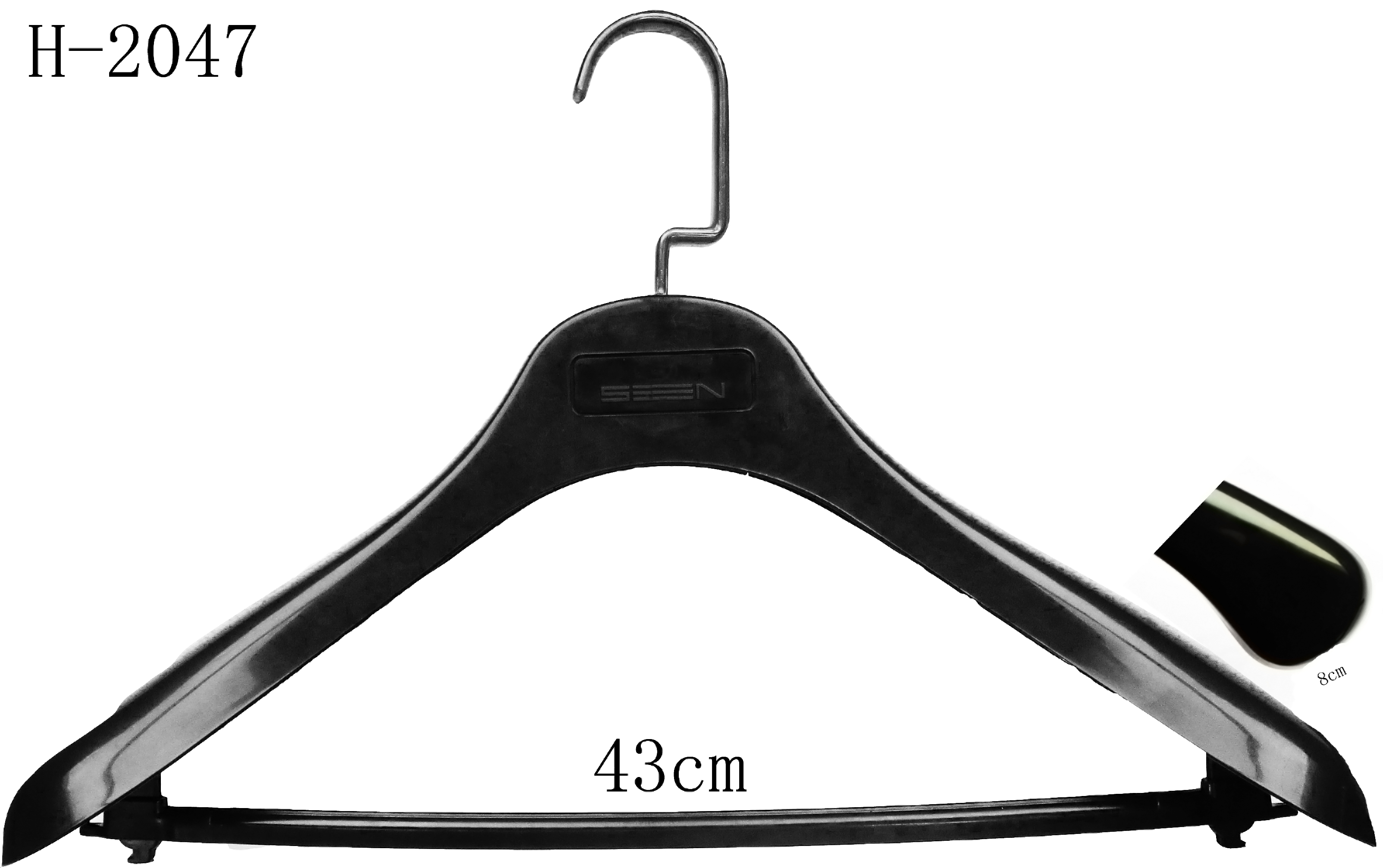 2047 coat hanger,flat hook coat hanger